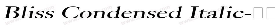 Bliss Condensed Italic字体转换